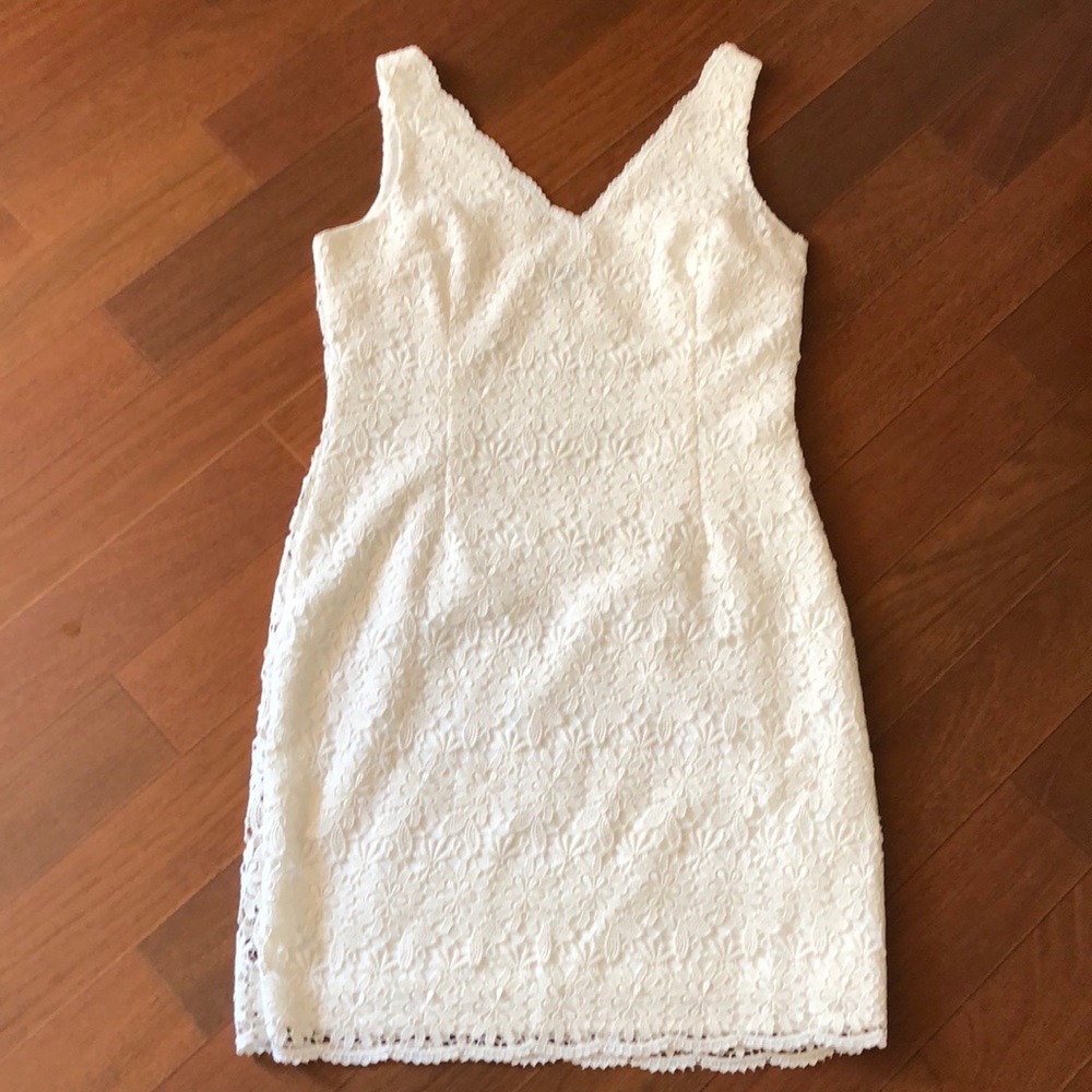 Ann Taylor white lace dress